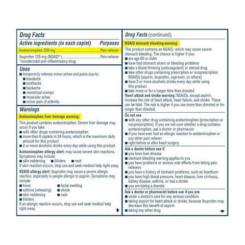 Advil, Dual Action Pain Reliever Caplets, 72 Caps Advil