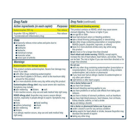 Advil, Dual Action Pain Reliever Caplets, 18 Count Advil