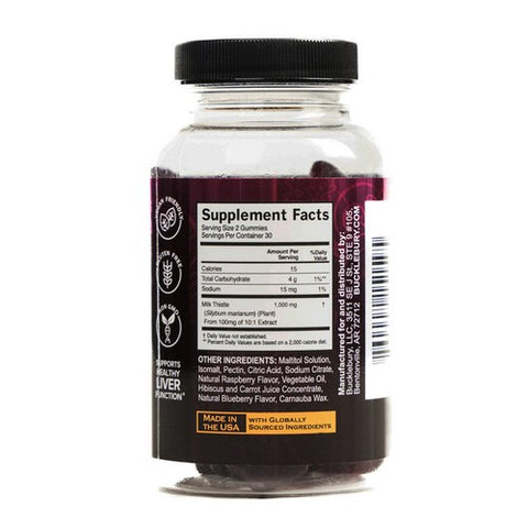 Bucklebury, Milk Thistle Gummies Sugar Free, 60 Gummies