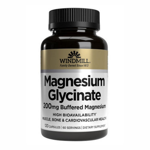 Windmill, Magnesium Glycinate, 200 Mg, 120 Capsules