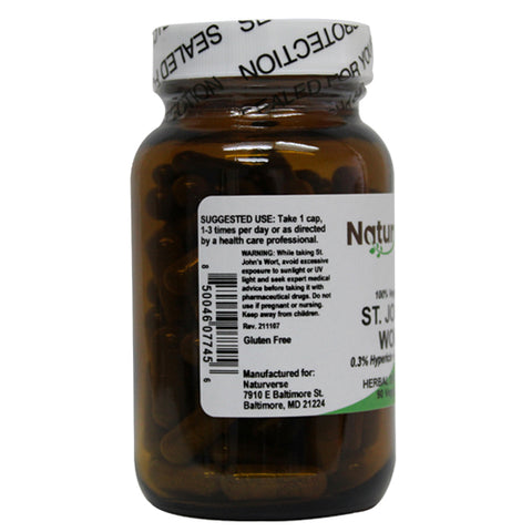 Naturverse, St. John's Wort Powder Capsules, 90 VegCaps