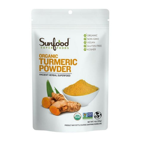 Sunfood Superfoods, Organic Turmeric Powder, 4 Oz