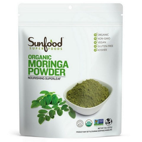 Sunfood Superfoods, Organic Moringa Powder, 8 Oz