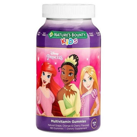 Nature's Bounty, Kids Disney Princess Multivitamin Gummies, 180 Count
