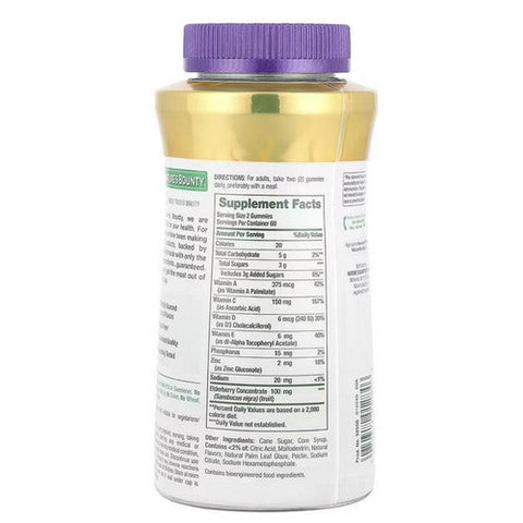 Nature's Bounty, Elderberry Gummies, 120 Count Nature's Bounty