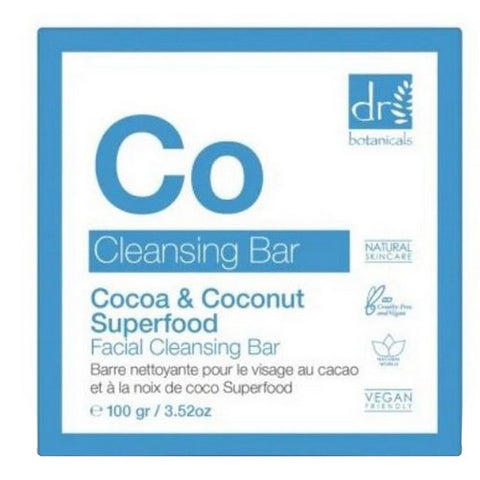 Dr Botanicals, Superfood Facial Cleansing Bar Cocoa And Coconut, 3.52 Oz