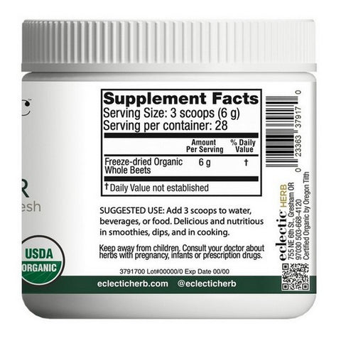 Eclectic Herb, Beet Juice Powder, 170 Grams