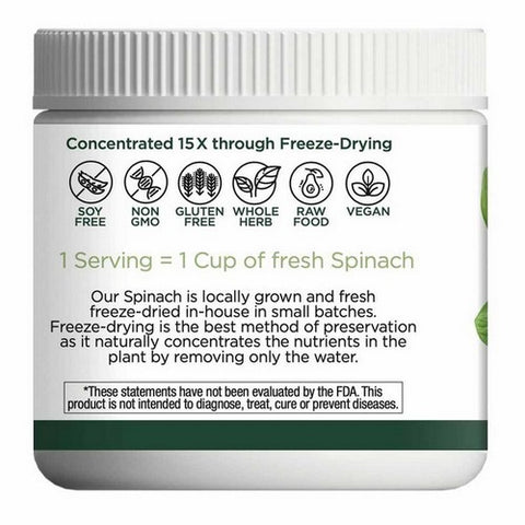Eclectic Herb, Spinach Powder Freeze Dried Fresh, 3.2 Oz