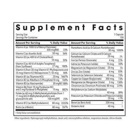 Nutricology/ Allergy Research Group, Multi-Vi-Min Classic Hypoallergenic Formula, 150 Veg Caps Nutricology/ Allergy Research Group