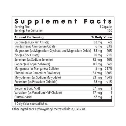 Nutricology/ Allergy Research Group, Multimin Classic Mineral Formula, 120 Veg Caps Nutricology/ Allergy Research Group