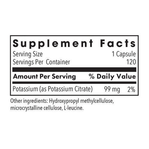 Nutricology/ Allergy Research Group, Potassium Citrate, 120 Veg Caps Nutricology/ Allergy Research Group