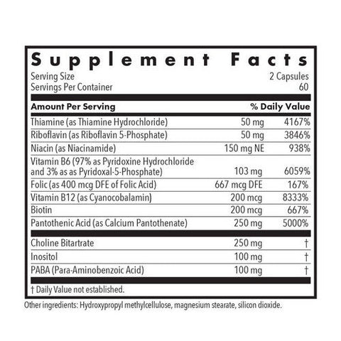 Nutricology/ Allergy Research Group, Super Vitamin B Complex, 120 Veg Caps Nutricology/ Allergy Research Group