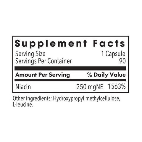 Nutricology/ Allergy Research Group, Niacin Vitamin B3, 90 Veg Caps Nutricology/ Allergy Research Group
