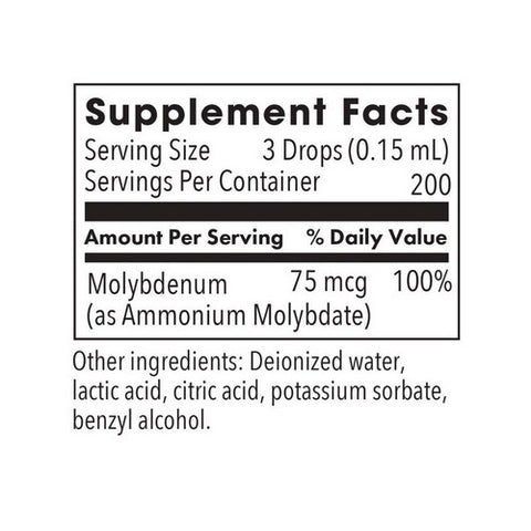 Nutricology/ Allergy Research Group, Liquid Molybdenum, 30 Ml