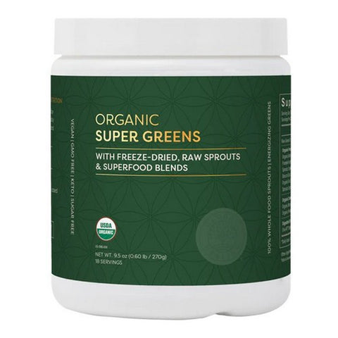 Global Healing Center, Organic Super Greens, 9.5 Oz