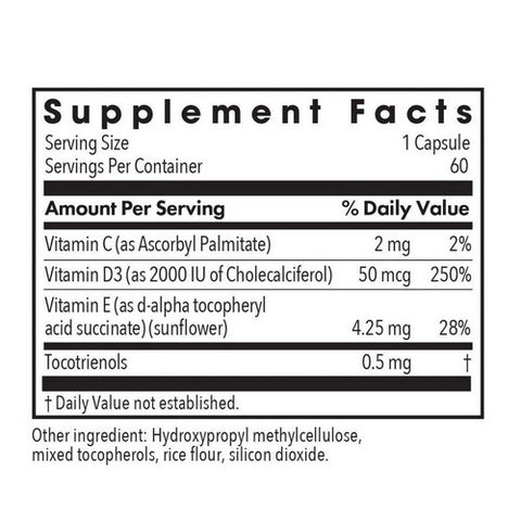 Nutricology/ Allergy Research Group, Super Vitamin D3 Cholecalciferol With C and E, 60 Veg Caps