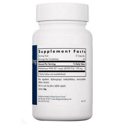 Nutricology/ Allergy Research Group, Nattokinase NSK-SD 1000 Fibrinolytic Units, 50 Mg, 90 Veg Caps