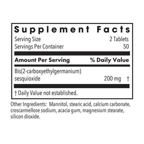 Nutricology/ Allergy Research Group, OrganoGermanium Ge-132, 100 Tabs Nutricology/ Allergy Research Group