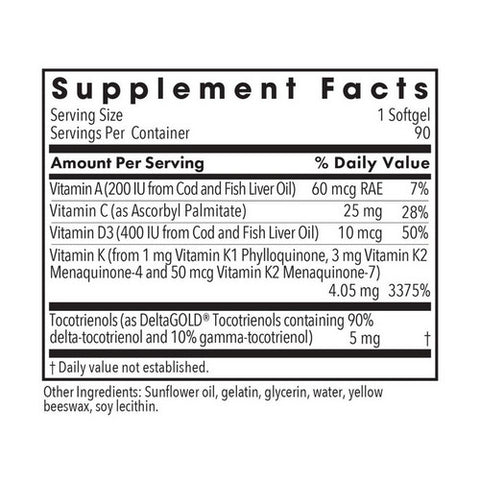 Nutricology/ Allergy Research Group, Full Spectrum Vitamin K With A  D And E, 90 Softgels