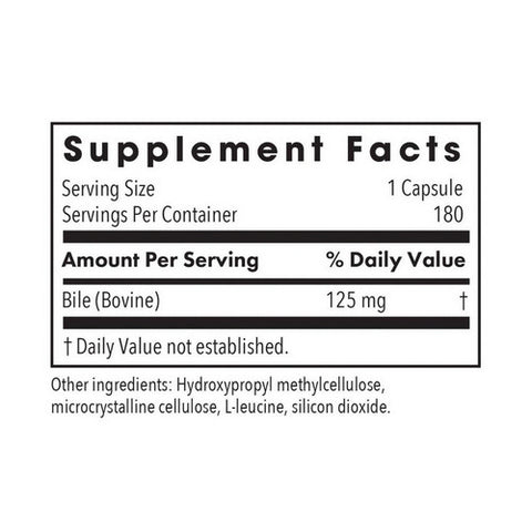 Nutricology/ Allergy Research Group, Ox Bile Essential For Fat Digestion, 125 Mg, 180 Veg Caps