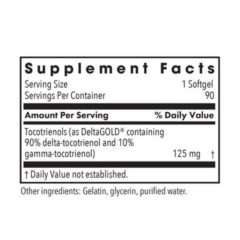 Nutricology/ Allergy Research Group, Delta-Fraction Tocotrienols, 125 Mg, 90 Softgels