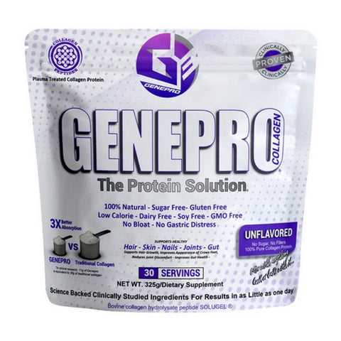Genepro Protein, Collagen Peptides Protein Powder + Unflavored, 30 Servings, 30 Servings
