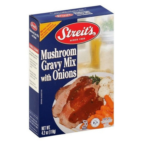Streits, Mushroom Gravy Onion Mix, 4.2 Oz (Case of 12)