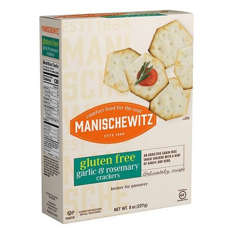 Manischewitz, Garlic Rosemary Crackers, 8 Oz (Case Of 12)