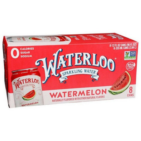 Waterloo Sparkling Water, Sparkling Water Watermelon, 96 Oz (Case Of 3)