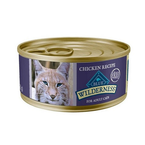Blue Buffalo, Wilderness High Protein Grain Free Natural Adult Pate Wet Cat Food With Chicken Recipe, 5.5 Oz (Case Of 24)