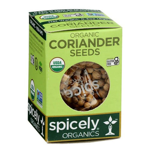 Spicely Organics, Organic Coriander Seeds, 0.3 Oz (Case Of 6)