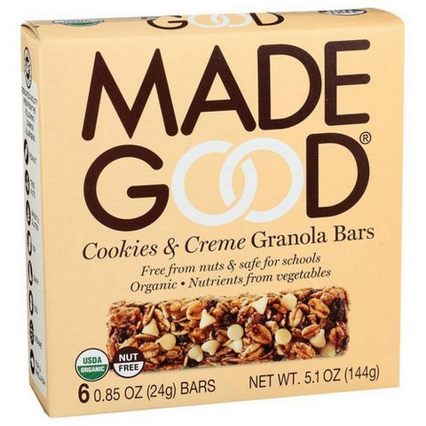 Madegood, Organic Granola Bars Cookies And Creme, 5.1 Oz (Case Of 6)