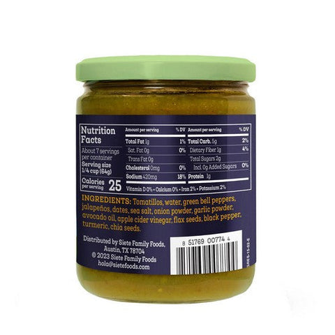 Siete, Green Enchilada Sauce, 15 Oz (Case Of 6) Siete