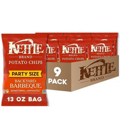 Kettle Foods, Backyard Barbeque Potato Chips, 13 Oz (Case Of 9)