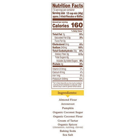 Simple Mills, Pumpkin Pancake And Waffle Mix, 10.7 Oz (Case Of 6) Simple Mills