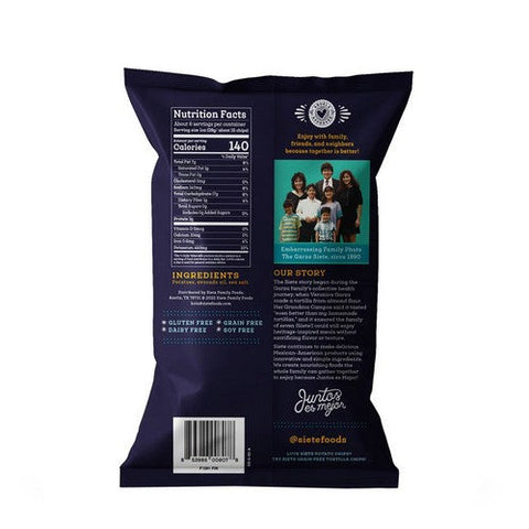 Siete, Sea Salt Kettle Cooked Potato Chips, 5.5 Oz (Case Of 6) Siete