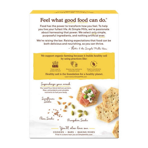 Simple Mills, Organic Seed Flour Crackers Garlic And Herb, 4.25 Oz (Case Of 6)