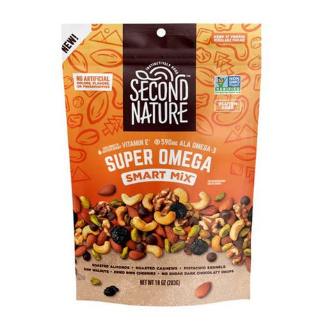Second Nature, Super Omega Smart Mix Nut, 10 Oz (Case Of 6)