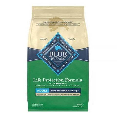 Blue Buffalo, Life Protection Formula Natural Adult Dry Dog Food With Lamb And Brown Rice, 5 Lbs (Case Of 3)