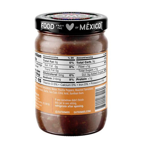 Somos, Roasted Tomatillo Pasilla Salsa, 12 Oz (Case Of 6)