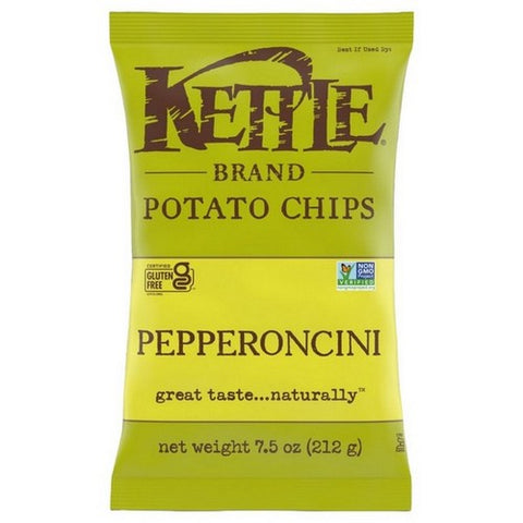 Kettle Foods, Pepperoncini Potato Chips, 7.5 Oz (Case Of 12)