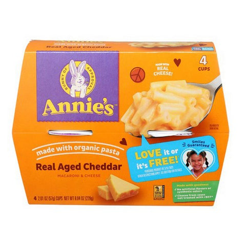 Annie's Homegrown, Real Aged Cheddar Macaroni And Cheese, 8.04 Oz (Case Of 6)