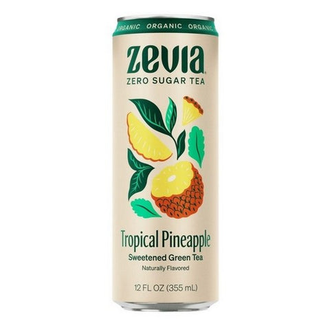 Zevia, Tropical Pineapple Organe Green Tea, 12 Oz (Case Of 12)