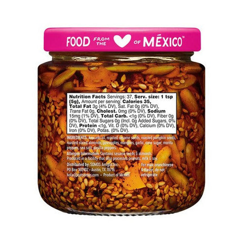 Somos, Salsa Macha Mexican Chili Crisp With Mango And Pineapple, 6.5 Oz (Case Of 6) Somos