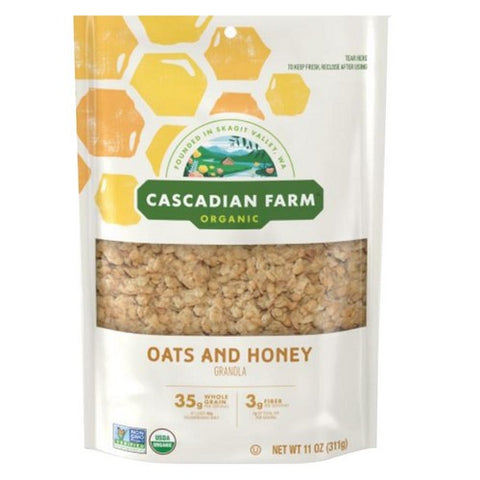 Cascadian Farm, Organic Oats and Honey Granola, 11 Oz (Case Of 4)
