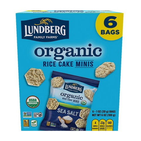 Lundberg, Organic Rice Cake Minis Sea Salt, 6 Oz (Case Of 4)