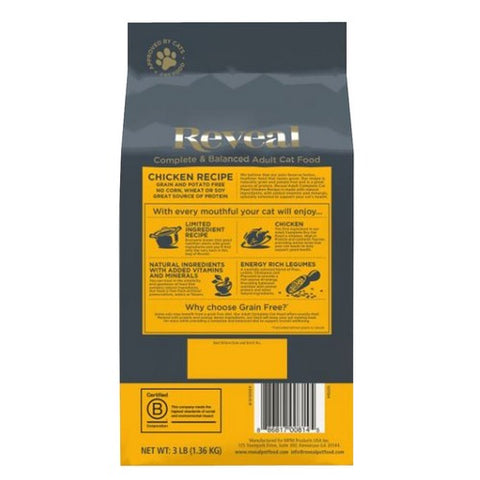 Reveal, Adult Complete Chicken Recipe Cat Food, 3 Lbs (Case Of 3)