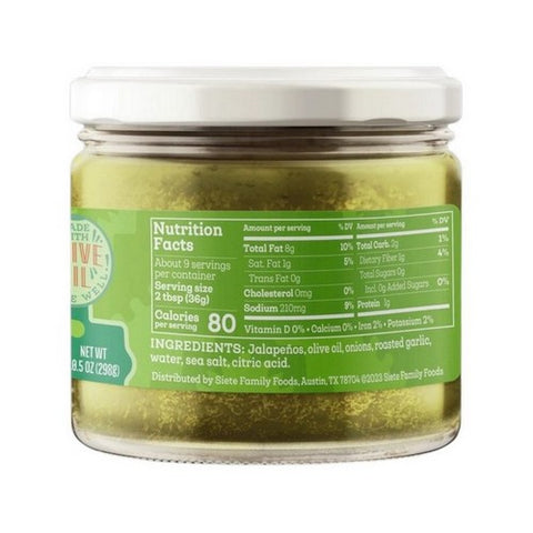 Siete, Taqueria Style Salsa Cremosa Jalapenos And Roasted Garlic, 10.5 Oz (Case Of 6)