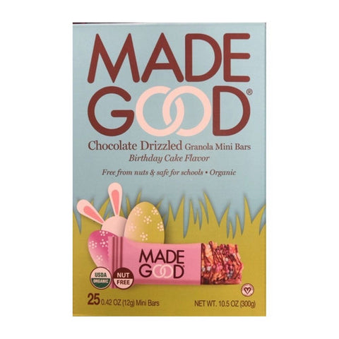 Madegood, Chocolate Dipped Granola Mini Bars Birthday Cake, 10.5 Oz (Case Of 4)