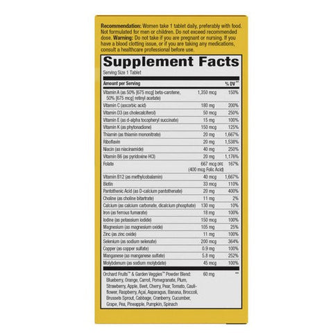 Alive, Once Daily Women's Ultra Potency, 30 Tabs Alive